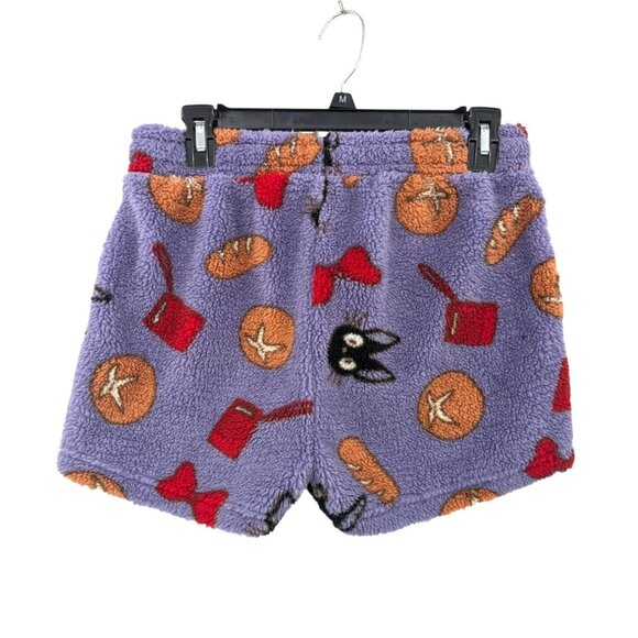 Kikis Delivery Service Jiji Sherpa Lounge Shorts Size S Studio Ghibli Anime Y2K - Picture 2 of 9